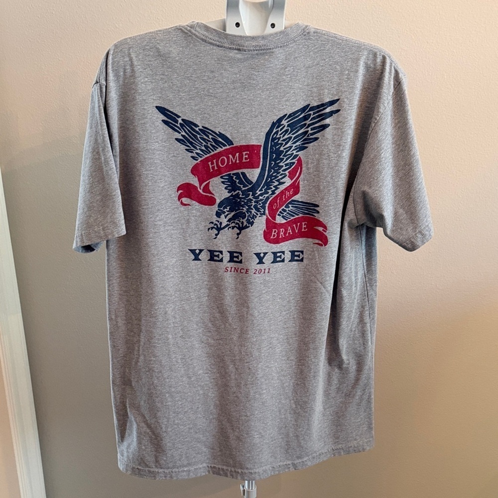 Yee Yee Gray T-Shirt with Eagle Design